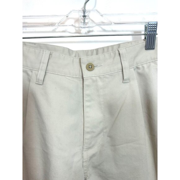 Adidas Men’s Pants 30 x 34 Light Beige Cargo Pocket Logo Pleated Pockets Loops - Picture 4 of 16